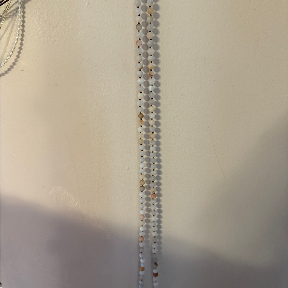 Elegant White Beaded Necklace
